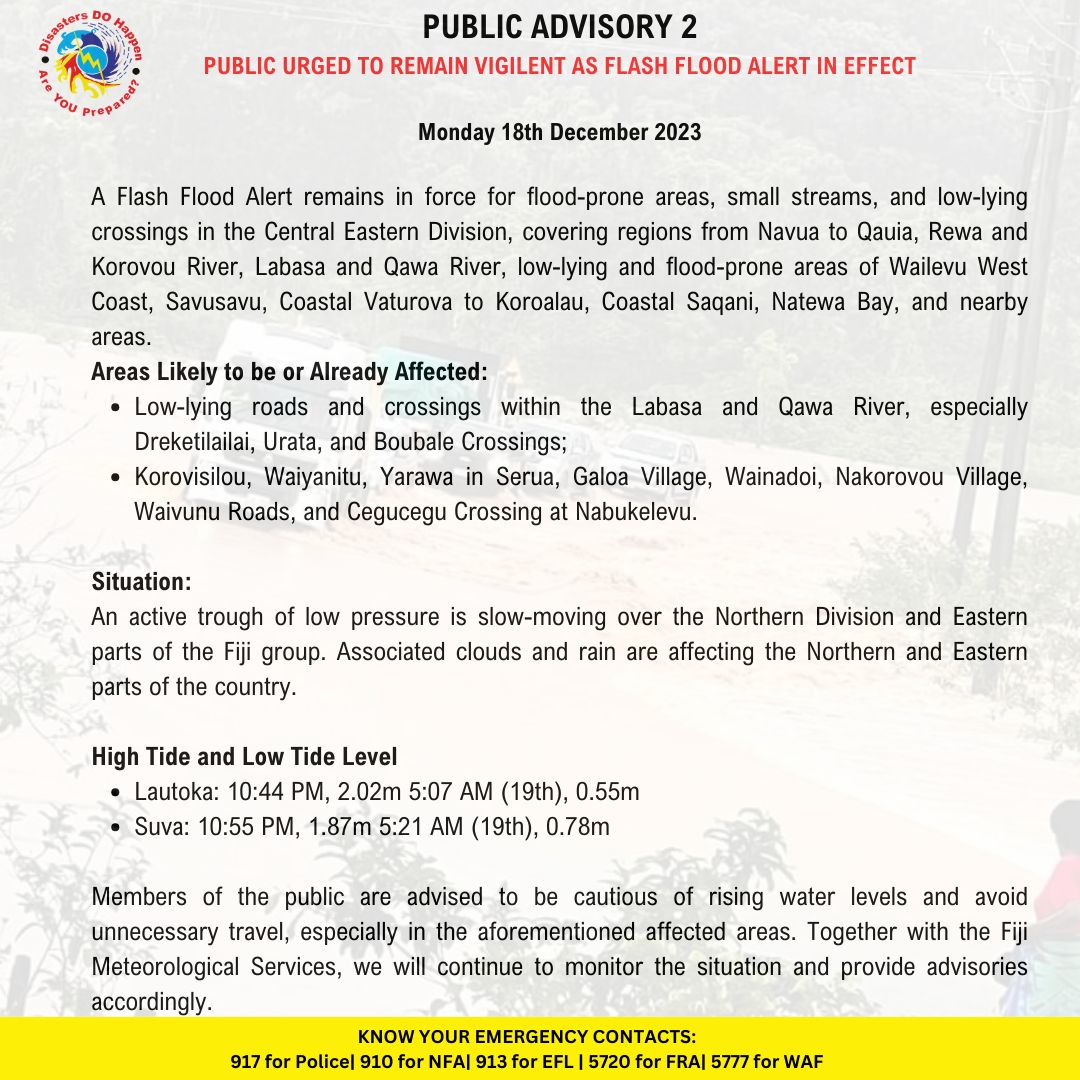 Public Advisory 2 (19/12/2023)